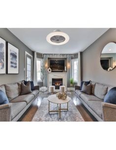 Plafón Ventilador LED con mando Visby Trio Lighting | LeonLeds 2