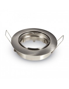 Anneau encastré en nickel blanc satiné pour ampoule DEL GU10/MR16 | leonleds