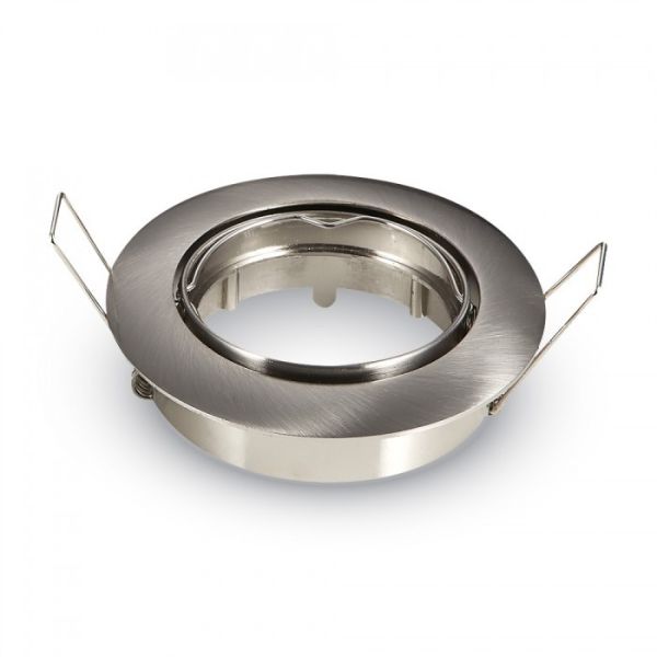 Anneau encastré en nickel blanc satiné pour ampoule DEL GU10/MR16 | leonleds