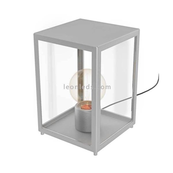 Lámpara de sobremesa exterior IP44 cromo mate Alamonte Eglo Iluminación | LeonLeds Iluminación