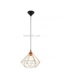 Lámpara de techo de metal cobre Tarbes 1XE27 Eglo | LeonLeds