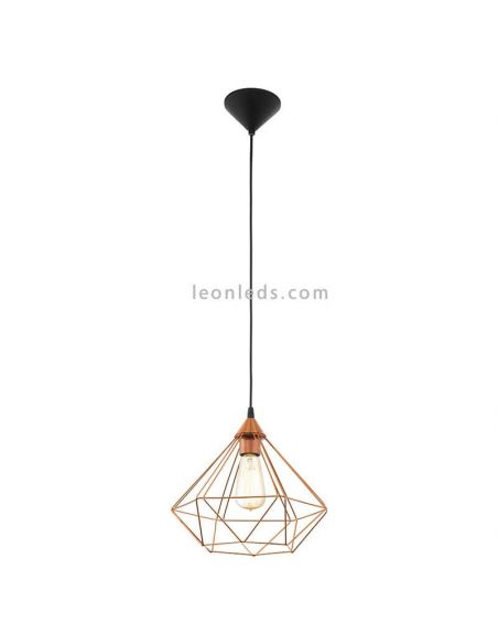 Lámpara de techo de metal cobre Tarbes 1XE27 Eglo | LeonLeds