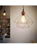 Lámpara de techo de metal cobre Tarbes 1XE27 Eglo ambiente| LeonLeds