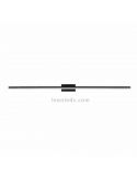 Applique murale LED Morne pour grand miroir de salle de bain 20W noir | leonleds