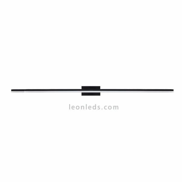 Aplique LED Morne para espejo de baño grande 20W negro | LeonLeds