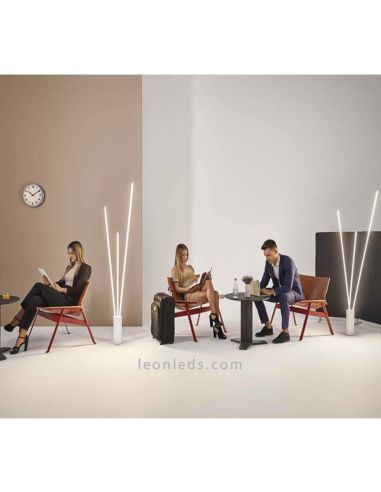 Lámpara de pie 3 luces LED blanco Vertical foto de ambiente Mantra Iluminación | LeonLeds Iluminación