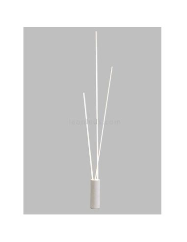 Candeeiro de pé 3 luzes com tecnologia LED integrada branco Vertical Mantra Iluminación | Leon Iluminação LED