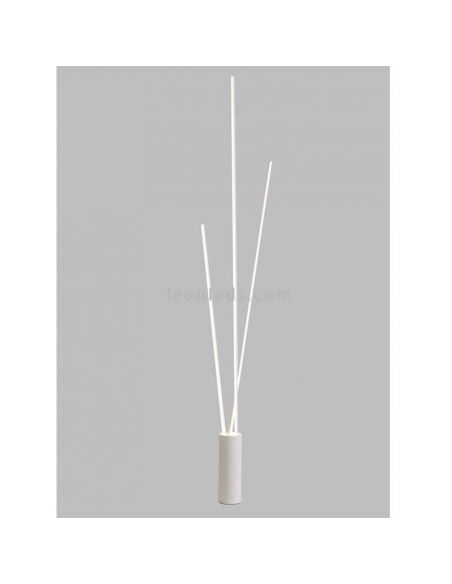 Candeeiro de pé 3 luzes com tecnologia LED integrada branco Vertical Mantra Iluminación | Leon Iluminação LED