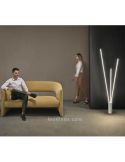 Candeeiro de chão para interiores com 3 luzes LED brancas Vertical Mantra Iluminación | Leon Iluminação LED