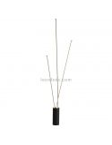 Lampadaire 3 lumières LED noires série Vertical Mantra Iluminación | Éclairage LeonLeds