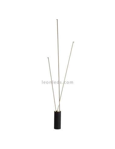 Lampadaire 3 lumières LED noires série Vertical Mantra Iluminación | Éclairage LeonLeds