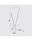 Lámpara de pie interior LED color negro serie Vertical dimensiones marca Mantra Iluminación | LeonLeds Iluminación