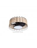 Ventilador de techo con luz LED mimbre para interior color negro Mara MDC | LeonLeds Iluminación