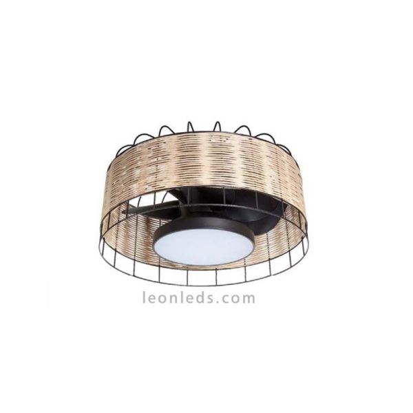 Ventilateur de plafond avec lumière LED pour l'intérieur en noir Mara MDC | Éclairage LeonLeds