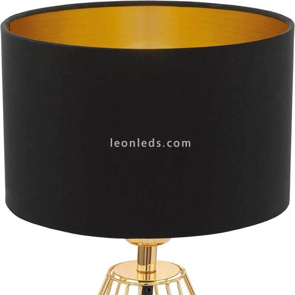 Lámpara de sobremesa negra y dorara Carlton 2 Eglo Iluminación | Leonleds Iluminación