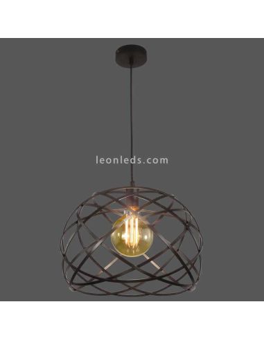 Lámpara moderna de techo de metal negro Bellona 1xE27 | LeónLeds Iluminación | Lámpara de salón