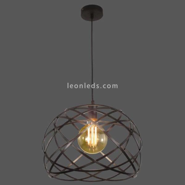 Plafonnier moderne en métal noir Bellona 1xE27 | Éclairage LeónLeds | lampe de salon