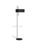 Lampadaire noir Metal Clip avec interrupteur 1xE27 | Éclairage LeónLeds | luminaire de salon