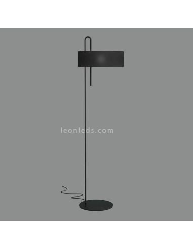 Lampadaire noir Metal Clip avec interrupteur 1xE27 | Éclairage LeónLeds | luminaire de salon haut et moderne