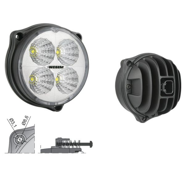 Rundstrahler Ø87 LED 12-24V mit...