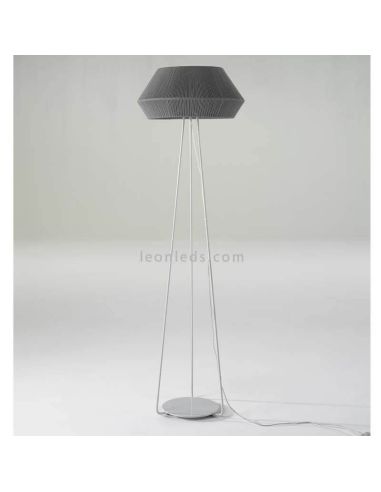Lámpara de pie Banyo cuerda personalizable trípode blanco 1xE27 | LeónLeds Iluminación | Lámpara de cuerda