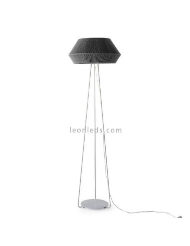 Lámpara de pie Banyo cuerda personalizable trípode blanco 1xE27 | LeónLeds Iluminación | Lámpara de cuerda
