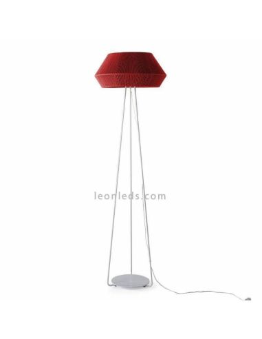Lámpara de pie Banyo cuerda personalizable trípode blanco 1xE27 | LeónLeds Iluminación | Lámpara de cuerda
