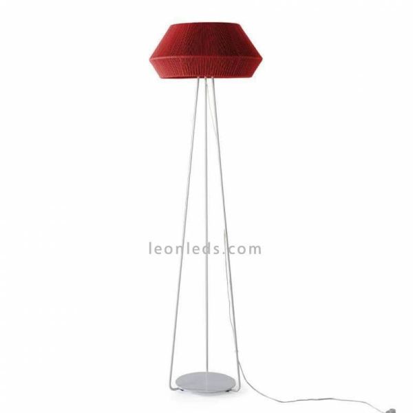 Lámpara de pie Banyo cuerda personalizable trípode blanco 1xE27 | LeónLeds Iluminación | Lámpara de cuerda