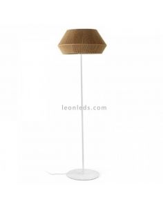 Lampadaire Banyo corde personnalisable socle blanc 1xE27 | Éclairage LeónLeds | lampe de salon