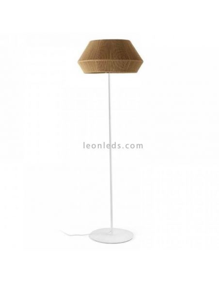 Lámpara de pie Banyo cuerda personalizable pie blanco 1xE27 | LeónLeds Iluminación | Lámpara para salón