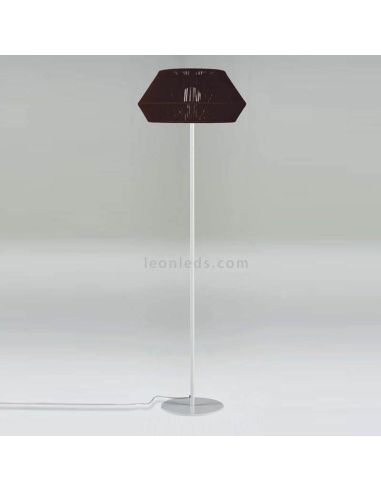 Lampadaire Banyo corde personnalisable socle blanc 1xE27 | Éclairage LeónLeds | Lampe de salle