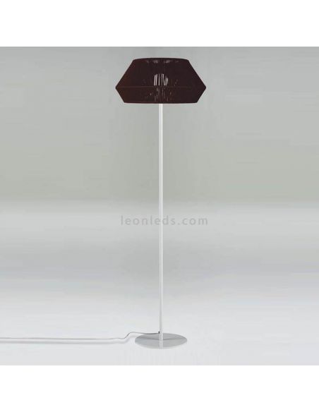 Lámpara de pie Banyo cuerda personalizable pie blanco 1xE27 | LeónLeds Iluminación | Lámpara para habitación