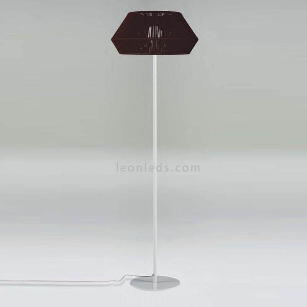 Lampadaire Banyo corde personnalisable socle blanc 1xE27 | Éclairage LeónLeds | Lampe de salle