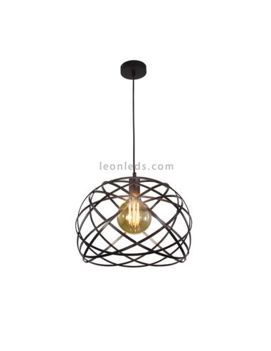 Moderna luminária de teto de metal preto Bellona série 1xE27 bulbo | Leon Iluminação LED