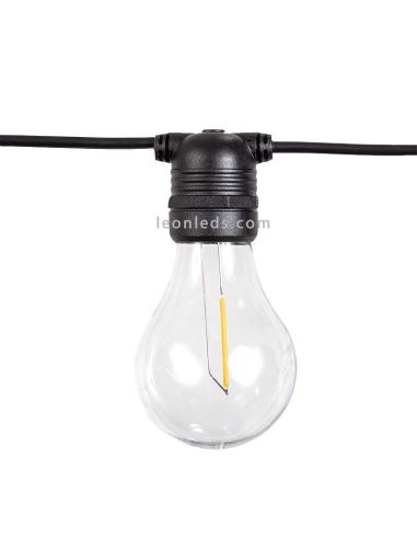 Pack 3 Guirnaldas Allegra negra recargable solar New Garden | LeonLeds Iluminación