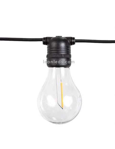 Pack 3 Guirnaldas Allegra negra recargable solar New Garden | LeonLeds Iluminación