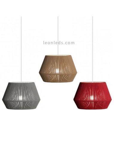 Candeeiro de tecto em corda Banyo personalizável 30cm 1xE27 | LeónIluminação Leds | pequenas cores de luminária pendente