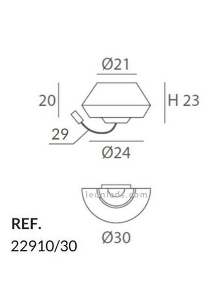 Applique murale col de cygne LED et corde personnalisable Banyo 1xE27 | Éclairage LeónLeds | mesures de la lampe murale