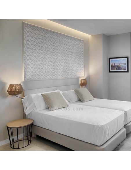 Aplique de pared con flexo LED y cuerda personalizable Banyo 1xE27 | LeónLeds Iluminación | lámpara de pared para hotel