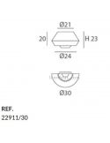 Aplique de pared cuerda personalizable Banyo 1xE27 | LeónLeds Iluminación | Lámpara pared medidas