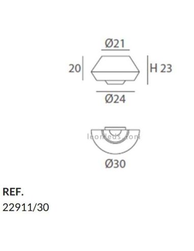 Aplique de pared cuerda personalizable Banyo 1xE27 | LeónLeds Iluminación | Lámpara pared medidas