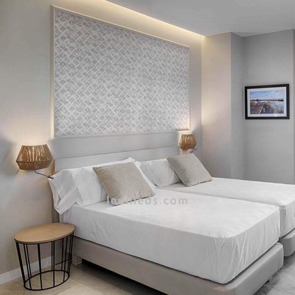 Aplique de pared cuerda personalizable Banyo 1xE27 | LeónLeds Iluminación | Lámpara pared marrón hotel