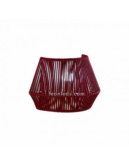 Aplique de pared cuerda personalizable Banyo 1xE27 | LeónLeds Iluminación | Lámpara pared granate