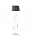 Lámpara de pie trípode blanco con cuerda personalizable Drum 1xE27 | LeónLeds Iluminación | color gris
