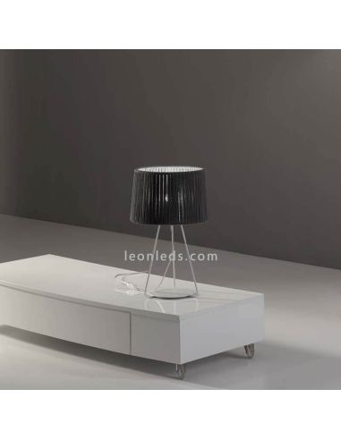 Lámpara para mesita de noche hotel con cuerda personalizable 1xE27 | LeónLeds Iluminación | Lámpara para mesilla