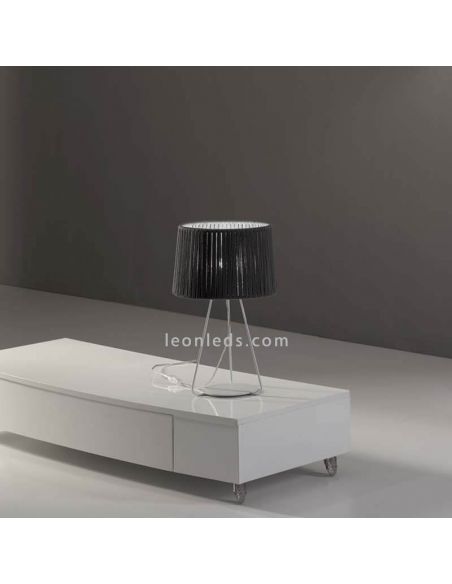 Lámpara para mesita de noche hotel con cuerda personalizable 1xE27 | LeónLeds Iluminación | Lámpara para mesilla