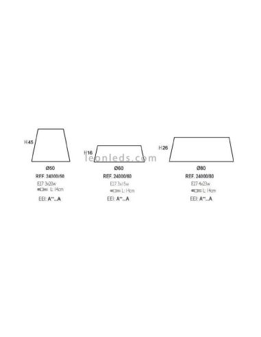 Plafón de techo DRUM 50cm con cuerda...