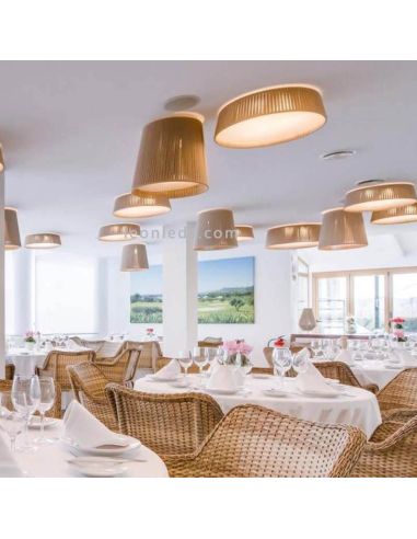 Plafón de techo DRUM 50cm con cuerda...