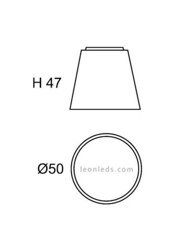 Plafón de techo DRUM 50cm con cuerda...