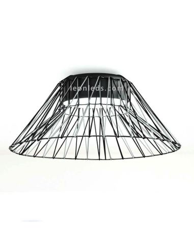 Luminária de teto Bimba 3xE27 metal e corda 80cm | Iluminação Leonleds